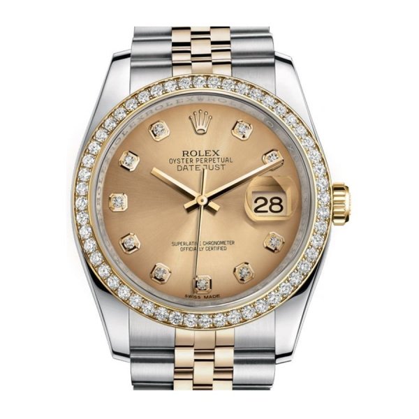 Rolex Datejust Lady Steel Yellow Gold 36mm 116243-Champagne-Dial-Diamond-Jubilee 21656