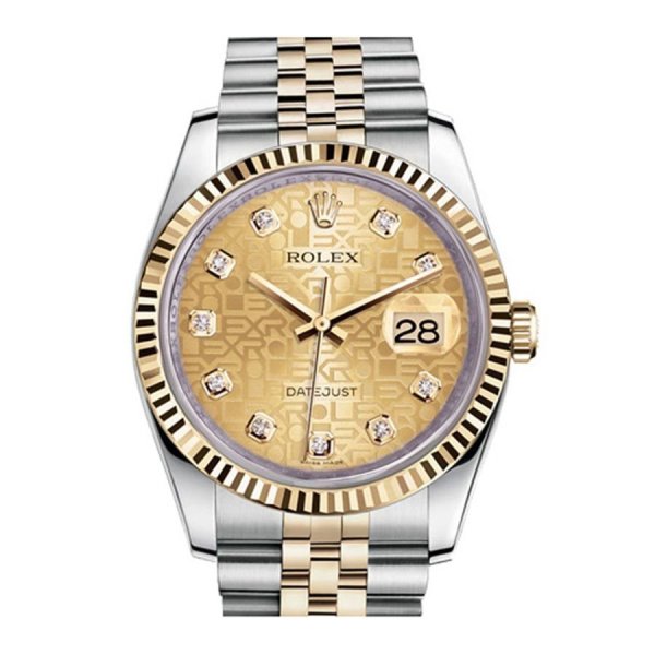 Rolex Datejust Lady Steel Yellow Gold 36mm 116233-Champagne-Jubilee-Diamond-Jubilee 27710